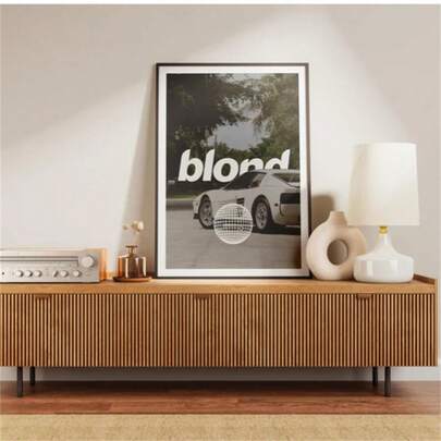 1 Pc Wall Arts Canvas Poster Blond Frank Music Ocean Poster Music Poster Movie Poster Art Poster An Ideal Gift That Brings Joy To The Heart Canvas Painting Decoration Decor For Home Gifts, Living Room, Bathroom, Bedroom,Kitchen (No Frame)