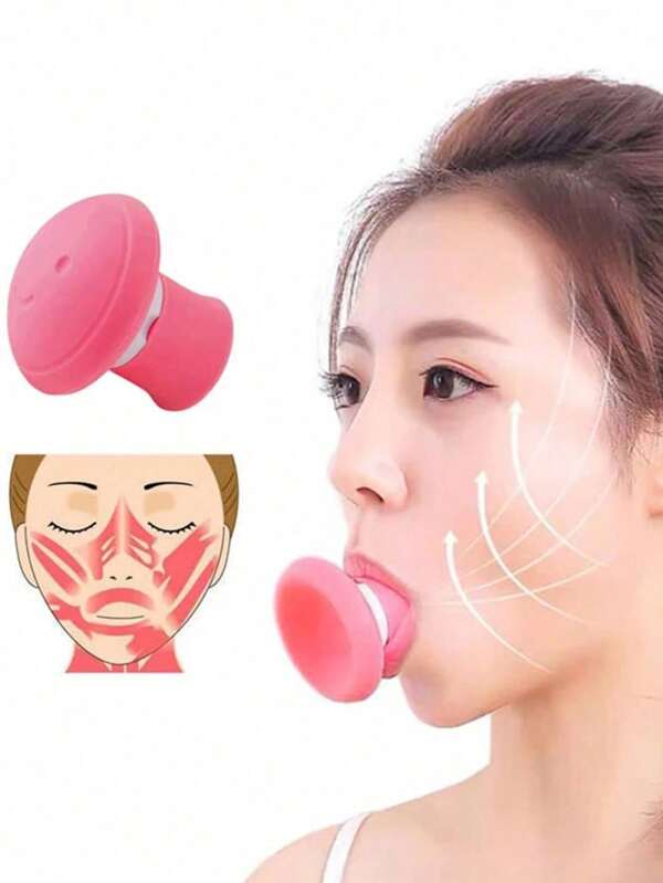 Conjunto de 4/2/1 pieza de herramienta de silicona para ejercitar el rostro, levantar el V de la mandíbula, eliminar la papada y las arrugas, ejercitador de músculos faciales con función de soplado de aire para uso en el hogar