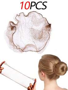 60 lưới tóc đàn hồi màu nâu, lưới tóc vô hình cho nữ, mũ đội tóc giả, thích hợp cho dịch vụ ăn uống, búi tóc ba lê, ngủ, tiếp viên hàng không, y tá, mũ búi tóc bằng lưới mịn, dụng cụ tạo kiểu tóc, phụ kiện tóc - màu nâu - Xem 19