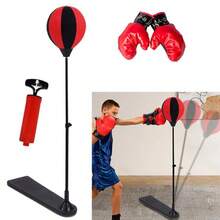 Free Standing Height Adjustable Boxing Punch Ball Bag Gloves Set Sports - UK-L340401 - View 4