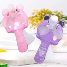3pcs Portable Cartoon Mini Hand Pressure Fan, Random Color, Summer Promotional Gift - Multicolor - View 3