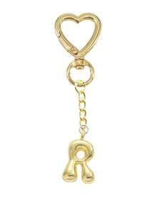 Cute Bubble Letters, Cute Heart Necklace Pendant Bag, Lucky Pendant, Cute Hip-Hop Style Initials, Letters A-Z, Shiny Alloy Bag And Backpack Pendant, Perfect Gift For Birthdays And Special Occasions, Keychain Bag Backpack Pendant, Car Pendant, Ladies' And Girls' Gifts, Wallet And Handbag Accessories, Gifts For Lovers, Teachers, Mothers. - Gold - View 27