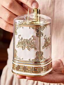 1pc Internet Celebrity High-End Press Type Toothpick Box, Automatic Pop-Up Toothpick Holder For Home Living Room And Restaurant, And European Style Fashionable And Creative Toothpick Holder Storage Box - White - View 8