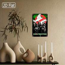1PC 2D Flat Ghostbusters Sign, Vintage Movie Poster Art, Humorous Wall Decor, Retro Tin Sign, Classic Film Decor, Ghostbusters Quote, Perfect For Movie Room Or Living Room, 8x12 Inches / 20x30 Cm - Multicolor - View 5