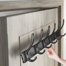 Wall-Mounted Clothes Hanger, Door And Back Clothes Hook, No Need To Drill Holes, Entrance And Foyer Clothes Hook, Strong Load-Bearing Clothes And Hat Hook 1 Piece