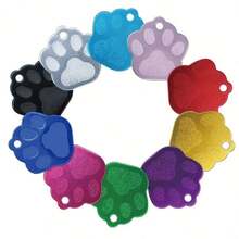 Custom Dog Tags Pendant, Personalised Cat Dog Puppy Pet ID Name Pendants, Collar Tag Pendant Pet Accessories Cat's Paw Shape Pendant, Prevention Of Accidental Loss Perfect Gift For Your Pet - Multicolor - View 5