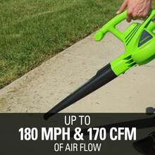Greenworks 9 Amp (170 Cfm /180 Mph) Corded Electric Leaf Blower 2401502 - default - View 4