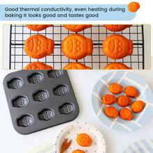 1pc 9-Cavity Fish-Shaped Nonstick Baking Pan, Mini Cake/Muffin/Madeleine Bakeware Cooking Tool
