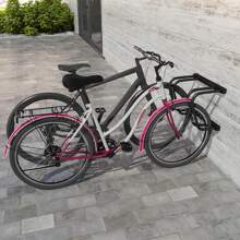 LILIIN Srebrny/czarny stojak na rowery na podłogę na 2/4/6/8 rowerów, uniwersalny stojak na opony o szerokości 30-65 mm, ocynkowany uchwyt na rower ze stali, montaż na podłodze i ścianie