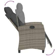 vidaXL Set Da Pranzo Da Giardino 9 Pz Con Cuscini In Polyrattan Grigio - Grey - View 6