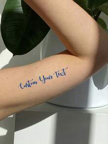 5-20pcs Custom Personalized Fake Tattoos Temporary,Custom Tattoos,Personalized Temporary Tattoos,Multicolor Text Stickers,For Birthday Party Wedding Bride Groom Decor,Custom Text,Personalized Text,Variety Of Styles,Make Your Own Temporary Tattoos,Name/Text/Customizable Face Tattoos For Bachelorette Party Graduation Birthday Wedding - Multicolor - View 4