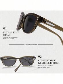 1 pereche ochelari de soare pentru femei, ochelari de soare vintage negri polarizați, pentru femei, , ieșiri în aer liber, plajă, vacanță la mare și cadou pentru familie și prieteni