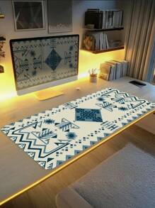 Grand tapis de souris, tapis de souris à base en caoutchouc avec bords cousus, tapis de souris géométrique pour ordinateur, convient pour le bureau et la maison