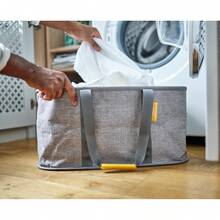 Joseph Joseph Hold-All - Collapsible Folding 35L/9.2 Gallon Washing Laundry Basket Bag, Durable Fabric, Moisture Resistant, Grey - 綠色 - 查看 2