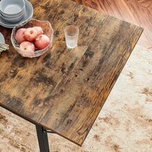 Folding Dining Table, Drop Leaf Extendable, For Small Spaces, Seats 2-4 People, Industrial, Rustic Brown And Ink Black - Brown - View 2