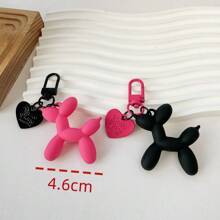 1 buc Unisex Balon Câine Breloc Aliaj În formă de Inimă Desene Animate Versatil Geantă/Chei Mașină Charm Cadou Accesorii Auto Geantă Charm Școală Drăguț Goth Y2K