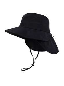 1 件速干婴儿/儿童太阳帽，带大披肩和宽边，适合夏季儿童男孩女孩户外活动、公园、海滩、游泳防晒帽 - 彩色 - 查看 8