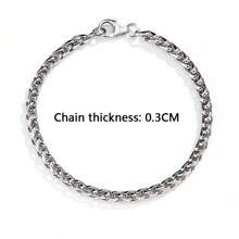 One Chain Bracelet, Male, Men's Stainless Steel Black Bracelet, Metal Chain Bracelet, Simple Sports Twisted Chain Bracelet, Personalized Chain Bracelet, Stainless Steel Jewelry Gift, Suitable For The Stainless Steel Jewelry Gift He Gave Him