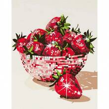 1PC Fashion Pink Disco Lemon Grape Apple Cherry Strawberry Poster Print Fashion Wall Art Picture Decor Frameless Canvas Painting Optional Frame ,Wall Art With Frame