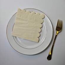 25/50 片一次性扇形纸巾，双层纸巾鸡尾酒餐巾扇形餐巾适用于晚餐婚礼生日派对装饰，5 X 5 英寸 - 彩色 - 查看 11