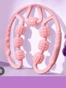 1PC Massage Roller Anti-Cellulite Massager Body Leg Slimming Roller Yoga Training Device U-Shaped Pilates Muscle Relaxation Roller (Water Drop Roller)