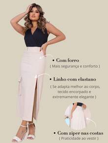 Women Skirts - Màu be - Xem 6