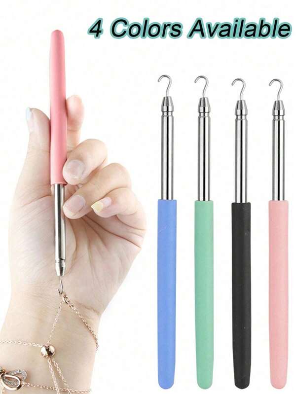 1pc Stainless Steel Bracelet Fastener Helper Jewelry Helper Bracelet Clasp Helper Portable Bracelet Tool Jewelry And Hooking Equipment Bracelet Attachment Tool