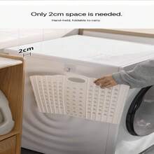 1pc Multifunctional Foldable Dirty Clothes Basket, Laundry Hamper With Handle, Wall-Mounted Storage Basket