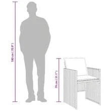 vidaXL Set Pranzo Da Giardino 13 Pz Con Cuscini Beige Misto Polyrattan - Beige - View 10