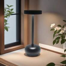 1pc Portable, USB Rechargeable, 3-Color Dimmable LED Metal Desk Lamp. Touch Control, Suitable For Dining Room, Bar, Office, Bedroom, Study, Indoor Lighting, Bedside Reading Companion Night Light