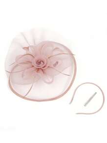 1Pc Fascinators Hats For Women Fancy Tea Party Hats Kentucky Derby Hats Feather Hair Clip For Wedding Party Church Hats