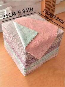 20/10/5pcs Extra Large & Thick Cleaning Cloths, Soft Absorbent Non-Stick Oil, Easywels, Suitable For Kitchen, Dining Table Cleaning, Kitchen Cleaning Tools, Car Washing Cloths, Super Absorbent Microfiber Dishcloths, Strong Oil Removal Ability, No Shedding, Random Colors