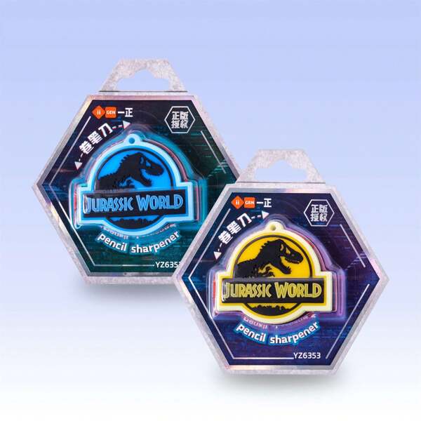 Jurassic World IiGen 2pcs 3D Three-Dimensional Shape Pencil Sharpener Manual Pendant Design Pencil Sharpener School Supplies,Back To School