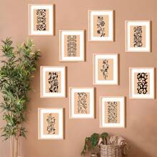 10Pcs Flower Stencils For Painting Reusable Crafts Drawing Stencils For Painting On Wood, Wall, Furniture