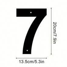 1pc Vintage Style Large Metal House Number - Durable Cast Iron Mailbox Number With Rust-Resistant Finish, Easy-To-Install Wall Mounted Design, Customizable Street Address Sign For Outdoor Decoration, Available In 0-9 Numbers