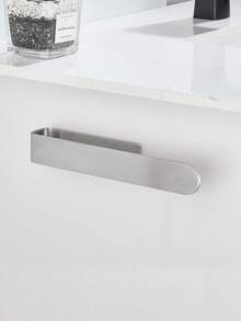 Non-Drill Towel Rack, Adhesive Bathroom Kitchen Towel Holder, Home Essentials Bathroom Accessories Bathroom Tools - Silver - View 8