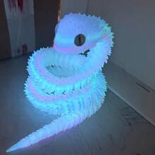 3D Printed Luminous Snake, Halloween, Christmas Gift New Viper Full Body Joint Movable Simulation Animal Model Gift, 3d Printed Fidget, Animal Toys
