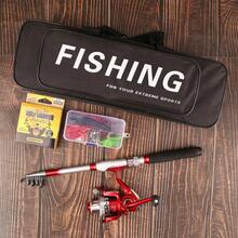 Fishing Rod With Striking Red & Silver Design, Paired With Matching Metal Fishing Reel. Rod Length Options: 1.8m/2.4m/3m/3.6m. Complete Fishing Set Suitable For Outdoor Travel And Fishing, Also A Great Gift Choice - Silver - View 3