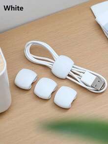 3PCS Multi-Color Silicone Headphone & Charger Winding Buckle Set, Reusable Multi-Purpose Cable Tie Data Cable Organizer, Multipurpose Cable Organizer For Wires And Cables, Grocery Bag Ties, Easy To Use Multifunctional Home And Travel Accessories - Multicolor - View 4