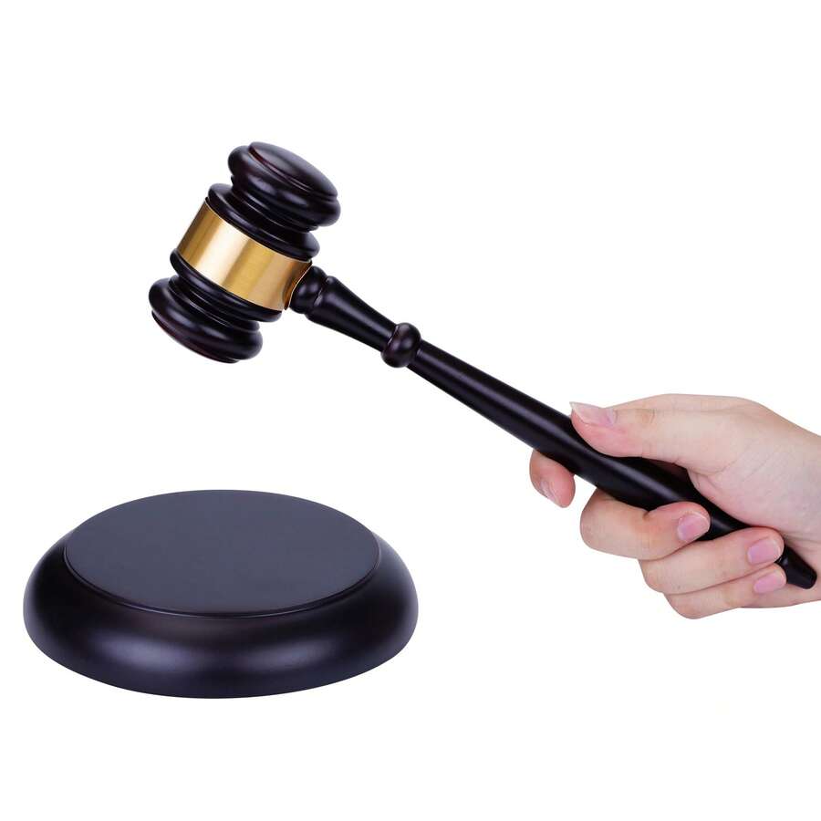 1pc Gavel And Block Set,Wooden Judge Hammer Gavel Sound Block For Lawyer Judge Auction ,Gavel For Meetings Gavel Prop