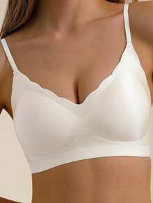 1 pieza Camiseta de tirantes inalámbrica y ligera, con soporte transpirable para el verano para mujeres - Champán - Ver 4