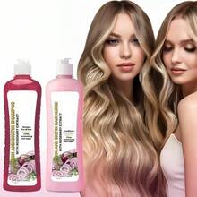 XC [Rosemary Shampoo Set] 1 Set Onion Biotin And Rosemary Shampoo And Conditioner Set - Nourishes Women's Hair, Enhances Shine - All Conditioners Rosemary Shampoo Set For Normal Hair, Cleanses And Conditions Hair - Hồng - Xem 1