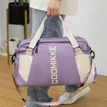 Gym Bag For Women With Shoe Compartment, Weekend Bag Travel Bag For Women, Dry-Wet Separation, Multifunctional Large Capacity And High-Density Oxford Fabric - Purple - View 3