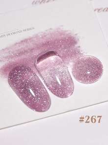 12 件 2025 新款情人节礼物春夏冰糖碎钻细闪星光闪耀炫彩梦幻精致透明凝胶指甲油，夏季色彩搭配细磁粉用于美甲，搭配底漆和面漆，需要紫外线，植物基凝胶 12 色套装适合初学者、家庭、办公室、通勤、约会、无病毒，沙龙级风格，可保持 28 天。