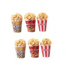 6/12pcs Cute Fridge Magnets, Popcorn Theme Home Decor Resin Magnets, Personalized Refrigerator Magnets For Kitchen, Office, Whiteboard, Storage Cabinet And Dishwasher, Holiday Gift