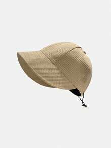 1 件女式抽绳华夫格图案棒球帽，时尚防晒沙滩旅行太阳帽，适合春夏季