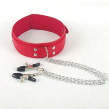 1pc Adult Products Erotic Collar Nipple Clip Punishment Leash Femdom Props Male And Female Masochistic Breast Sm Product