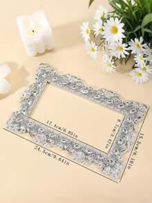 1 Stück silberplattierter Strass-Lichtschalter-Aufkleber - staubdichter Kunststoff-Dekorationsaufkleber für Lichtschalter zu Hause/im Büro (Schlafzimmer, Küche, Wohnzimmer) sowie als Weihnachts- und Muttertagsdekoration, Raumdekoration, Heimdekoration, Wanddekoration