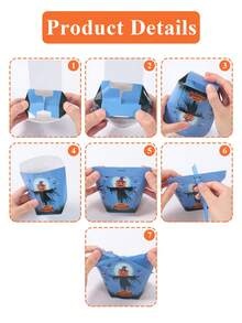 6 件装万圣节主题礼品袋（带丝带）、万圣节派对礼品袋、万圣节家居装饰、万圣节快乐、不给糖就捣蛋礼品包装袋、家庭礼品盒、青少年生日礼物派对礼品