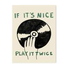 1 幅“If It's Nice, Play It”复古绿黑色音乐艺术海报客厅卧室装饰帆布画墙画可选画框 - 彩色 - 查看 12